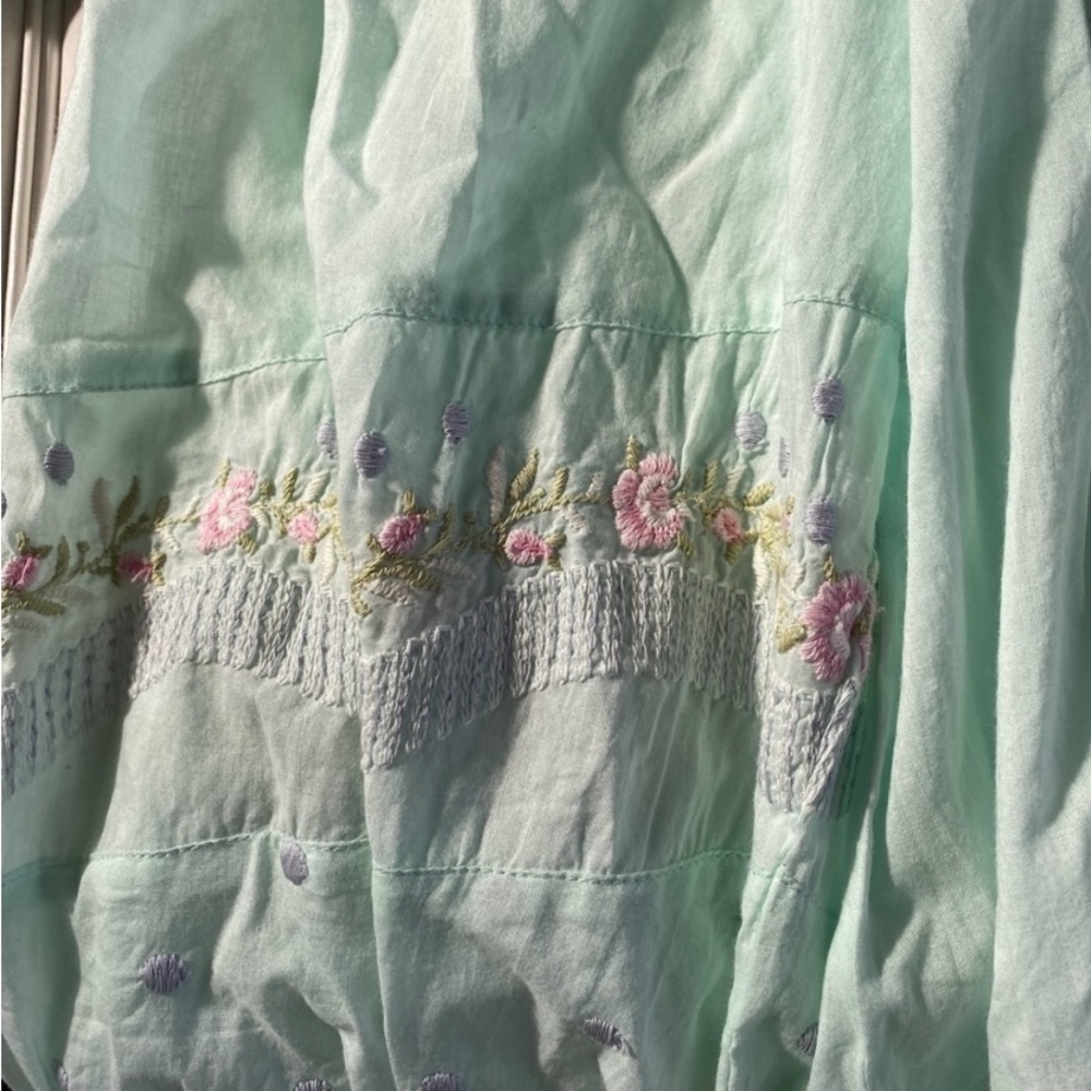 LoveSchackFancy Odina Sea Foam Long Sleeve Blouse NWT SZ S - Picture 5 of 7